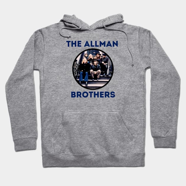 the allman || retro blue Hoodie by claudia awes